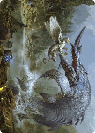 Horned Loch-Whale Art Card [Wilds of Eldraine Art Series] | Rock City Comics