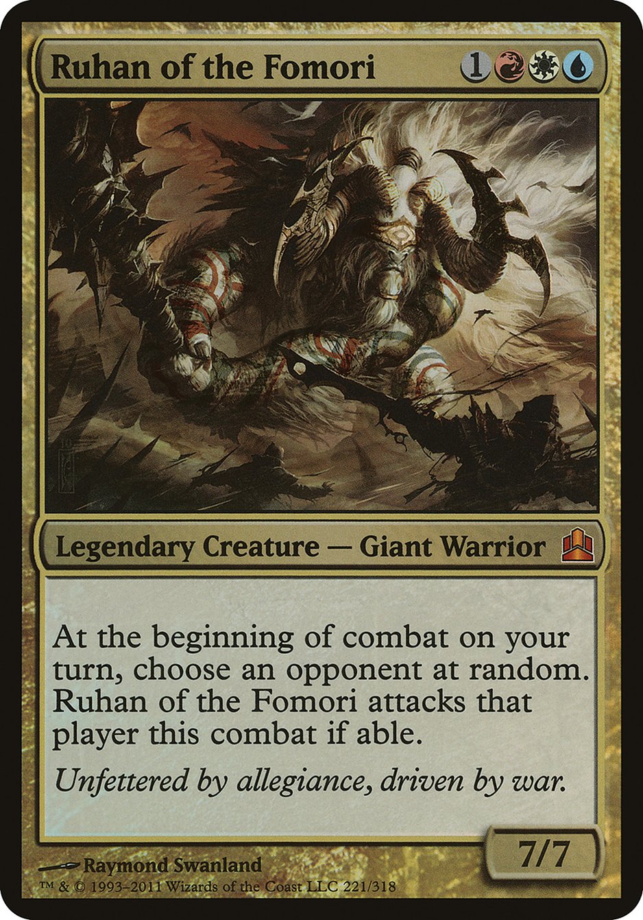 Ruhan of the Fomori (Oversized) [Commander 2011 Oversized] | Rock City Comics