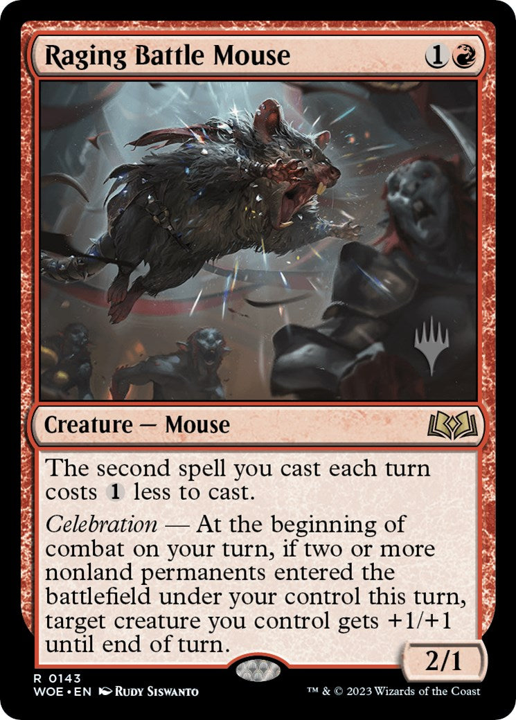 Raging Battle Mouse (Promo Pack) [Wilds of Eldraine Promos] | Rock City Comics