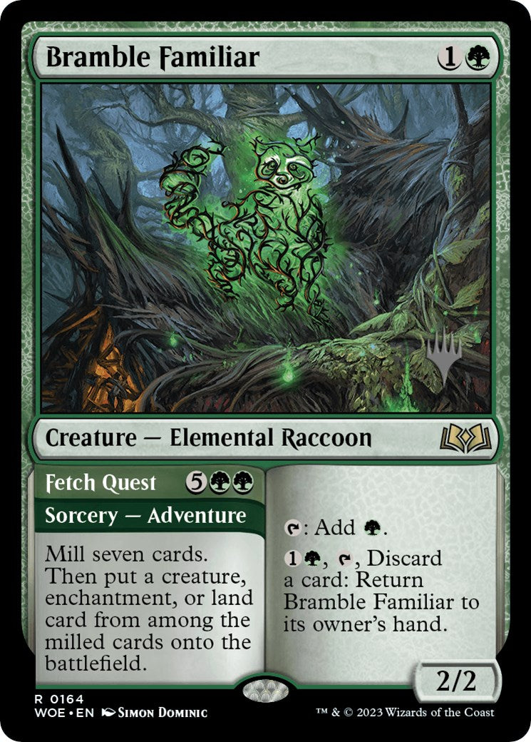 Bramble Familiar // Fetch Quest (Promo Pack) [Wilds of Eldraine Promos] | Rock City Comics