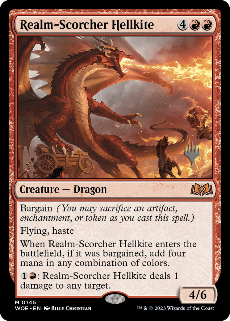 Realm-Scorcher Hellkite (Promo Pack) [Wilds of Eldraine Promos] | Rock City Comics