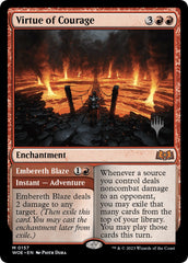 Virtue of Courage //Embereth Blaze (Promo Pack) [Wilds of Eldraine Promos] | Rock City Comics