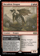 Decadent Dragon // Expensive Taste (Promo Pack) [Wilds of Eldraine Promos] | Rock City Comics