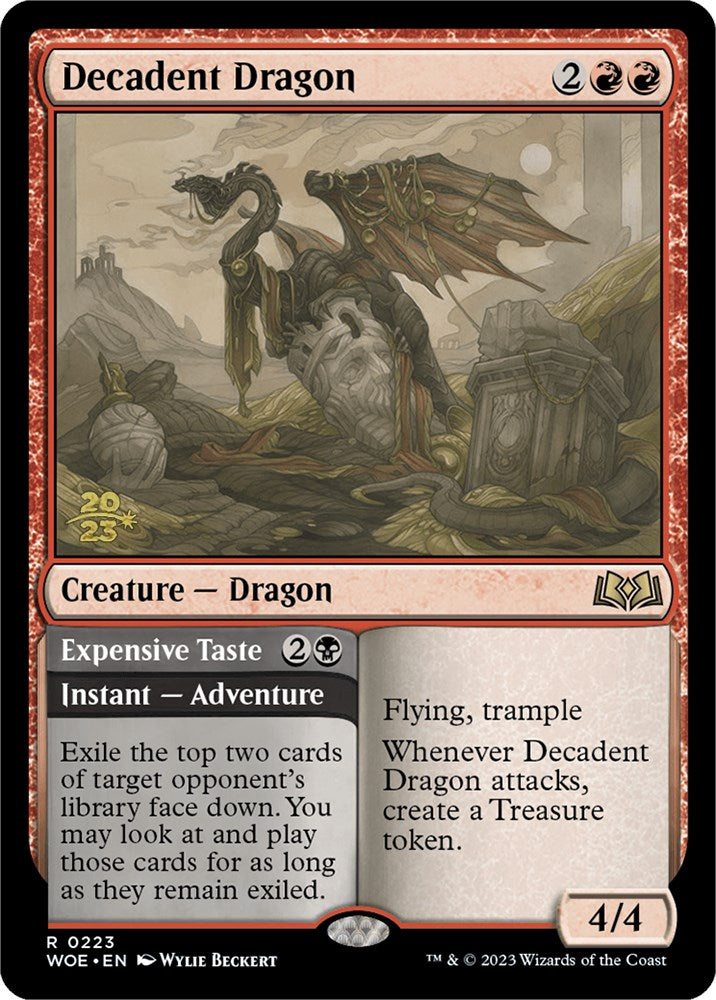 Decadent Dragon // Expensive Taste [Wilds of Eldraine Prerelease Promos] | Rock City Comics