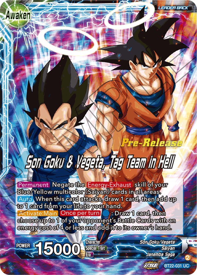 Son Goku // Son Goku & Vegeta, Tag Team in Hell (BT22-031) [Critical Blow Prerelease Promos] | Rock City Comics