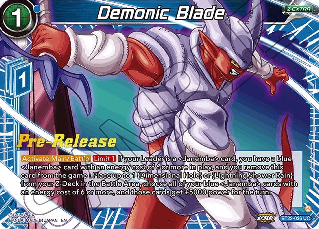 Demonic Blade (BT22-036) [Critical Blow Prerelease Promos] | Rock City Comics