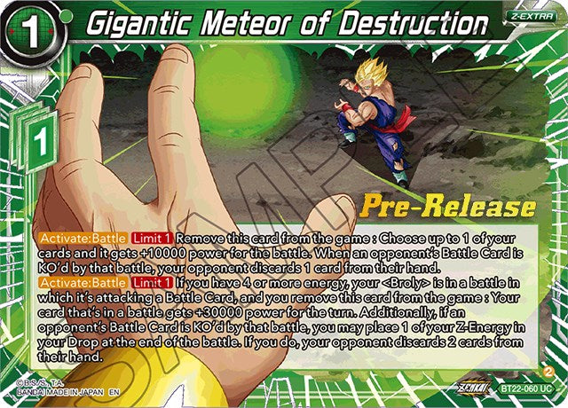 Gigantic Meteor of Destruction (BT22-060) [Critical Blow Prerelease Promos] | Rock City Comics