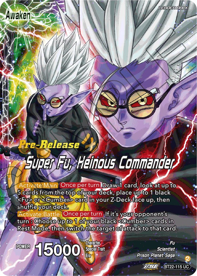 Fu // Super Fu, Heinous Commander (BT22-115) [Critical Blow Prerelease Promos] | Rock City Comics