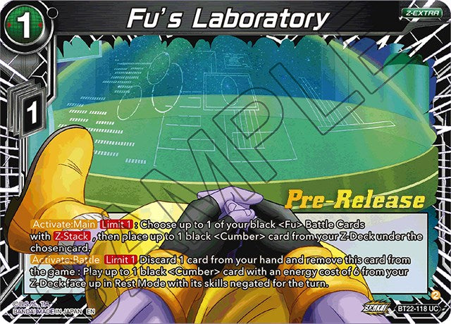 Fu's Laboratory (BT22-118) [Critical Blow Prerelease Promos] | Rock City Comics