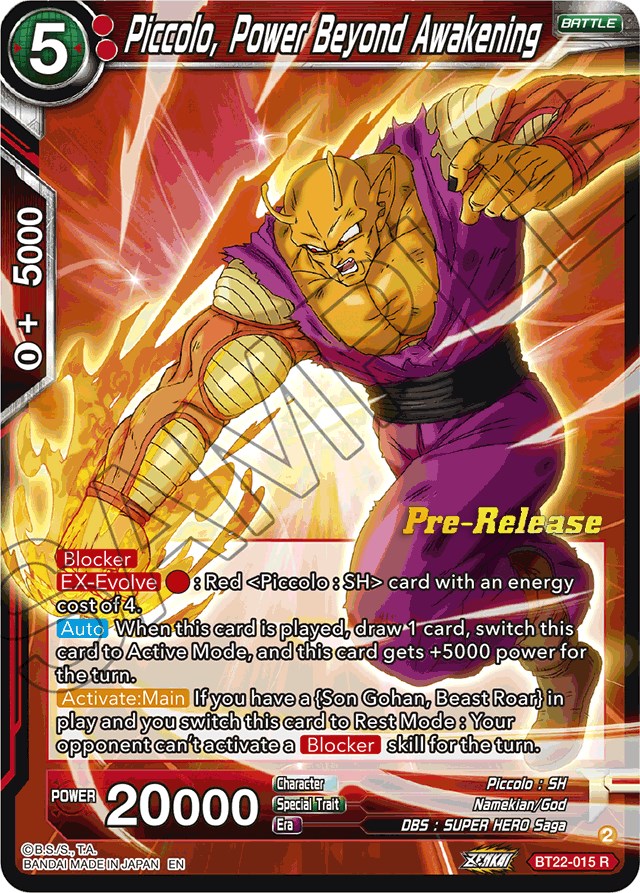 Piccolo, Power Beyond Awakening (BT22-015) [Critical Blow Prerelease Promos] | Rock City Comics