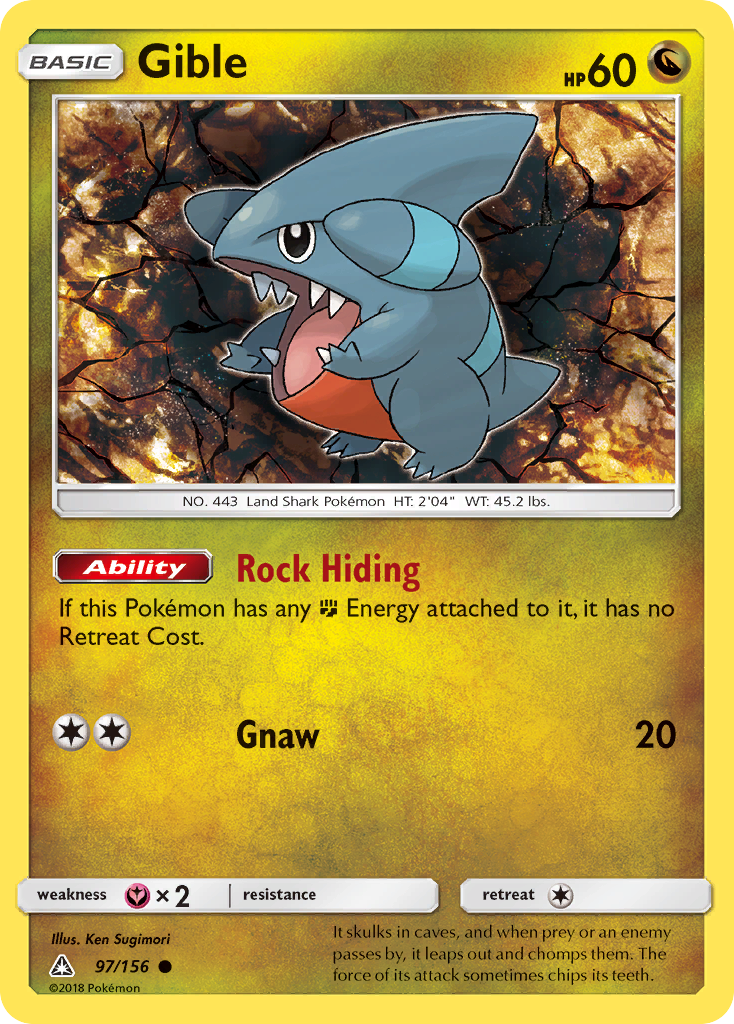 Gible (97/156) [Sun & Moon: Ultra Prism] | Rock City Comics