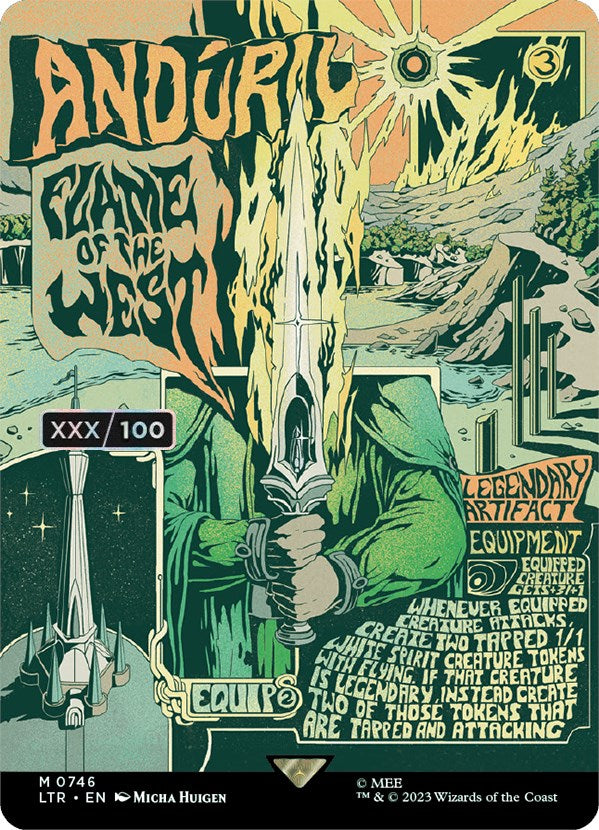 Anduril, Flame of the West (Borderless Poster) (Serialized) [The Lord of the Rings: Tales of Middle-Earth] | Rock City Comics
