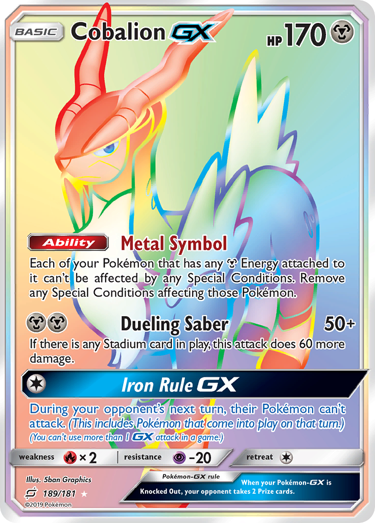 Cobalion GX (189/181) [Sun & Moon: Team Up] | Rock City Comics