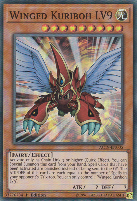 Winged Kuriboh LV9 [AC19-EN005] Super Rare | Rock City Comics