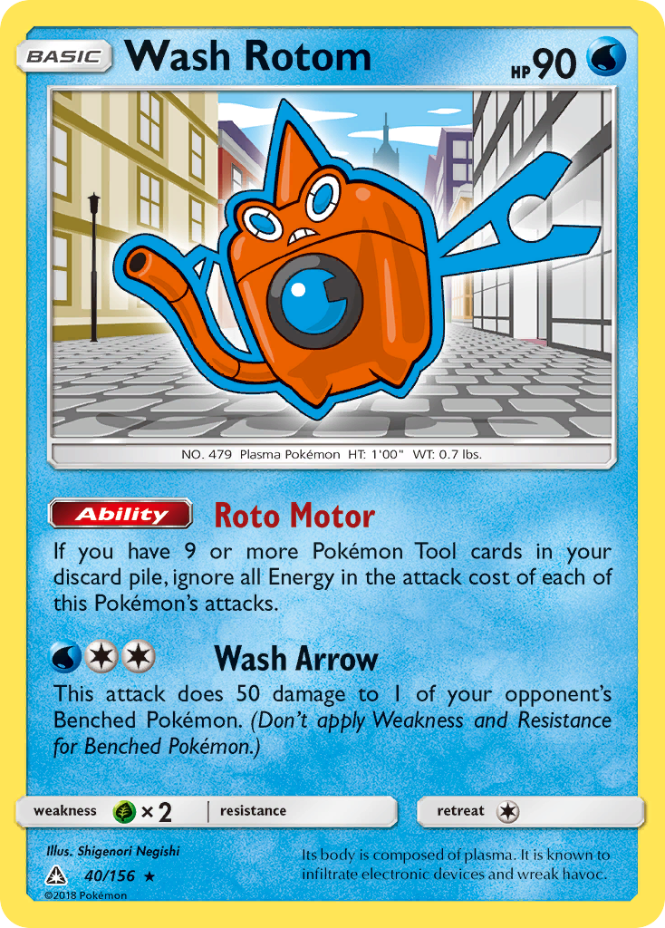 Wash Rotom (40/156) [Sun & Moon: Ultra Prism] | Rock City Comics