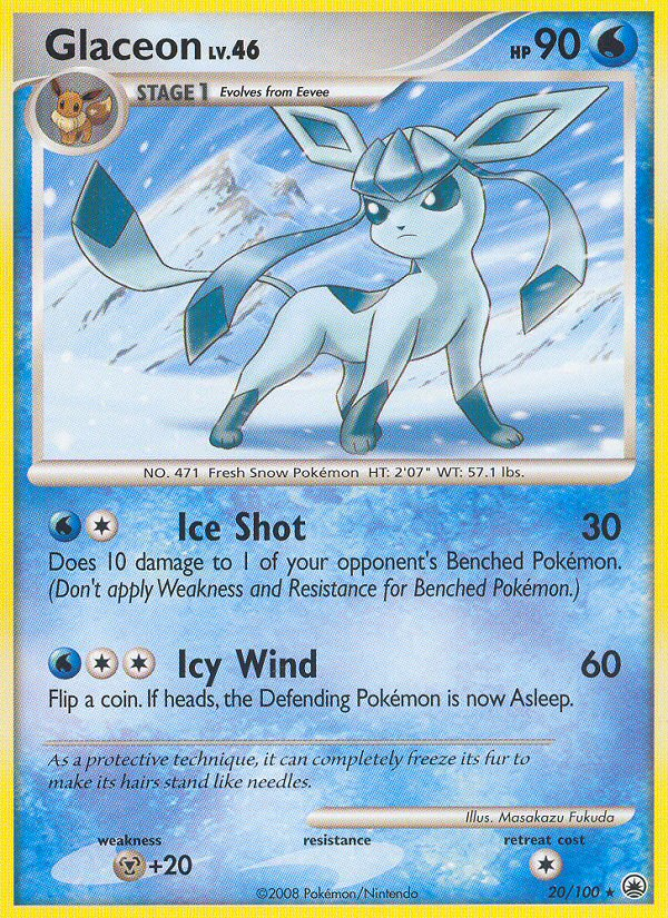 Glaceon (20/100) [Diamond & Pearl: Majestic Dawn] | Rock City Comics