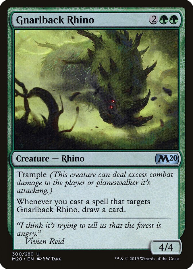 Gnarlback Rhino [Core Set 2020] | Rock City Comics