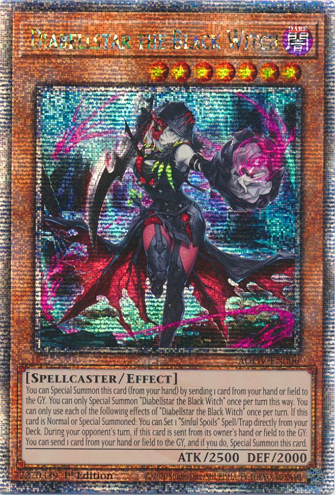 Diabellstar the Black Witch (Quarter Century Secret Rare) [AGOV-EN006] Quarter Century Secret Rare | Rock City Comics