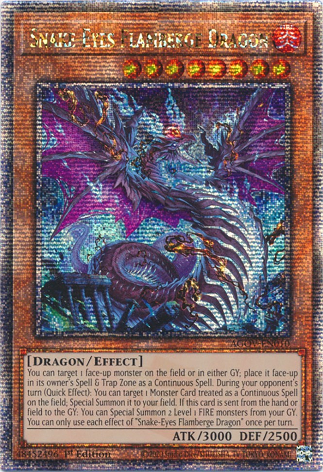 Snake-Eyes Flamberge Dragon (Quarter Century Secret Rare) [AGOV-EN010] Quarter Century Secret Rare | Rock City Comics