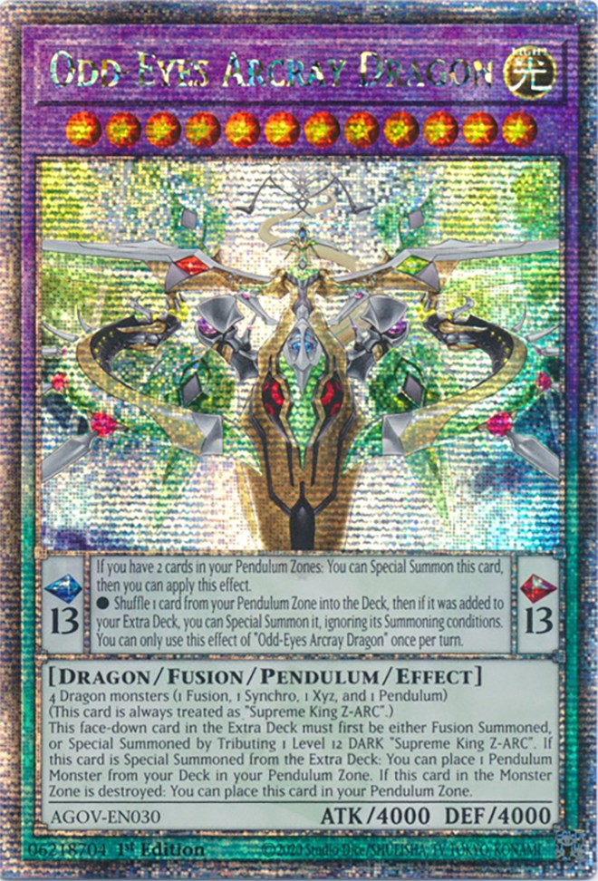 Odd-Eyes Arcray Dragon (Quarter Century Secret Rare) [AGOV-EN030] Quarter Century Secret Rare | Rock City Comics