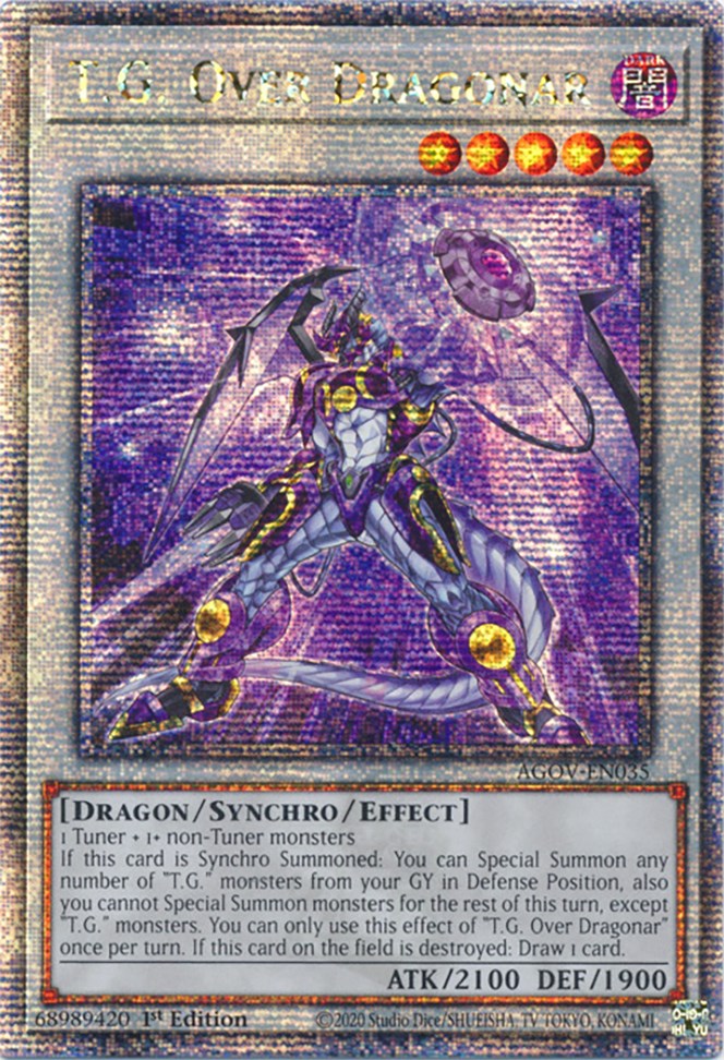 T.G. Over Dragonar (Quarter Century Secret Rare) [AGOV-EN035] Quarter Century Secret Rare | Rock City Comics