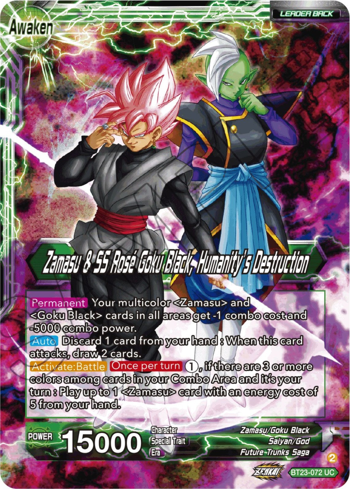 Zamasu & Goku Black // Zamasu & SS Rose Goku Black, Humanity's Destruction (BT23-072) [Perfect Combination] | Rock City Comics