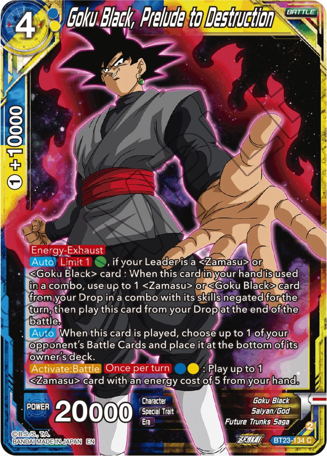 Goku Black, Prelude to Destruction (BT23-134) [Perfect Combination] | Rock City Comics