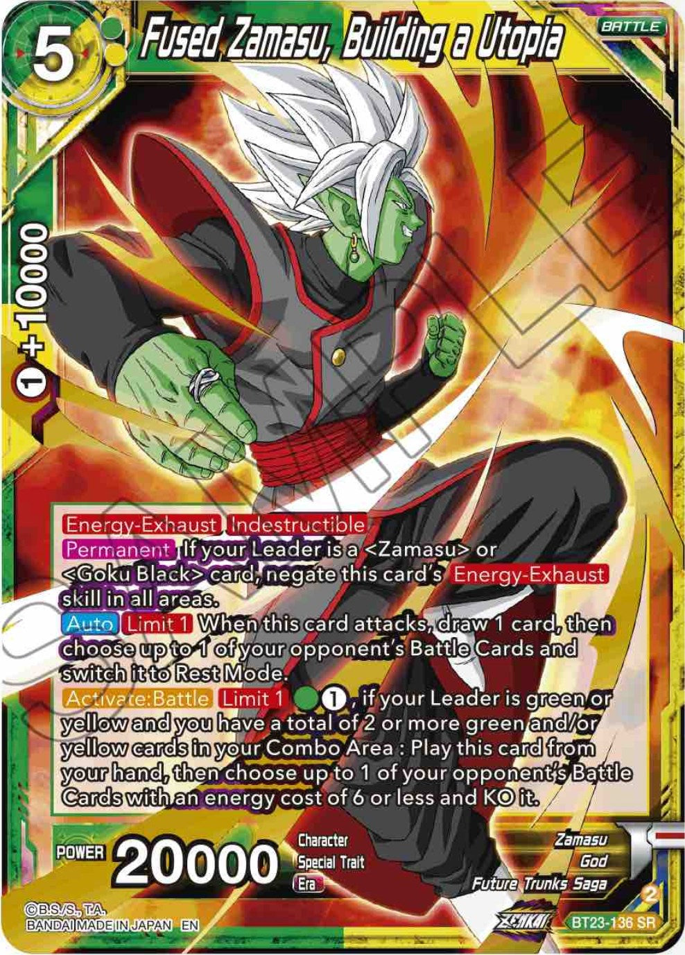 Fused Zamasu, Building a Utopia (BT23-136) [Perfect Combination] | Rock City Comics