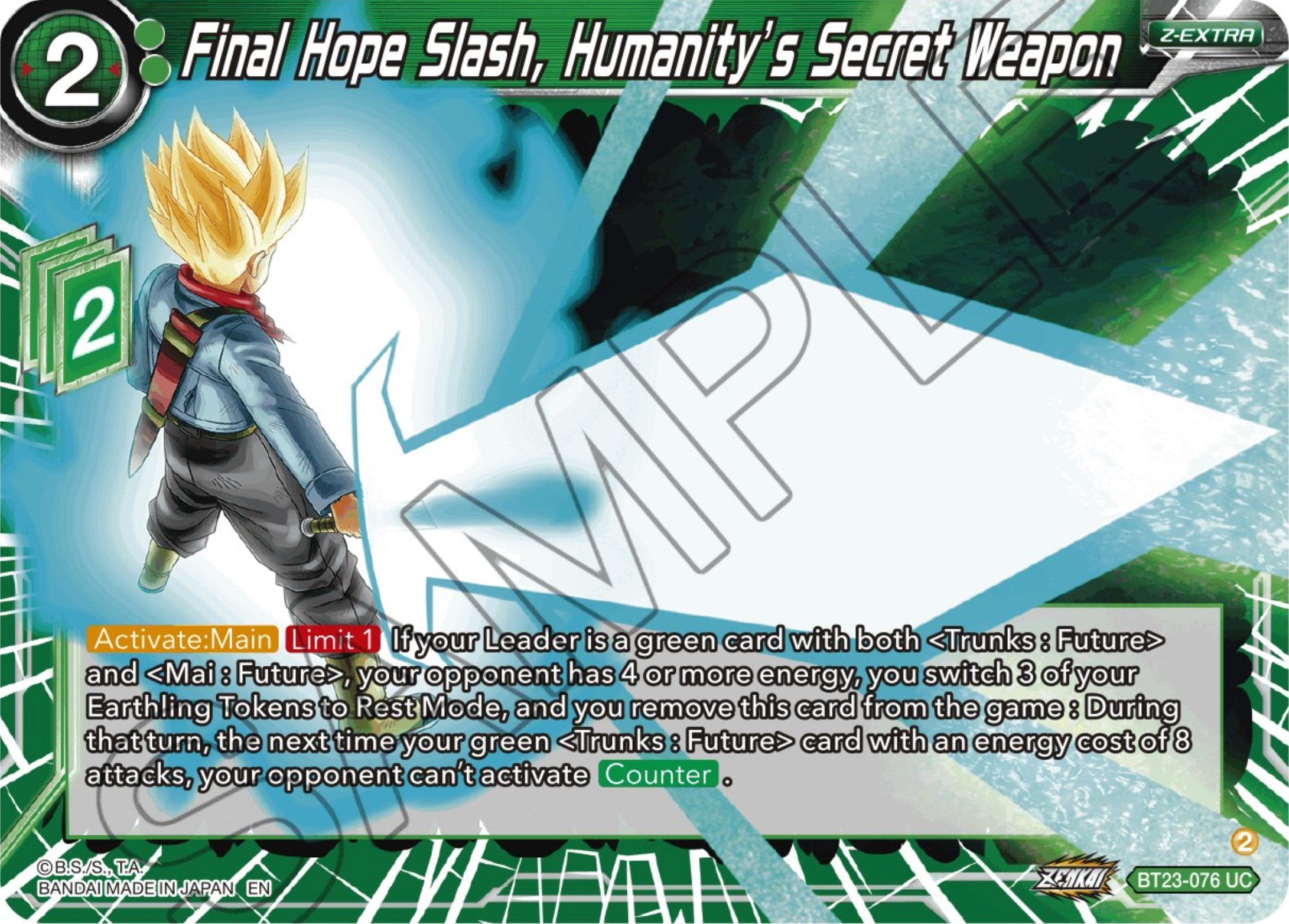 Final Hope Slash, Humanity's Secret Weapon (BT23-076) [Perfect Combination] | Rock City Comics