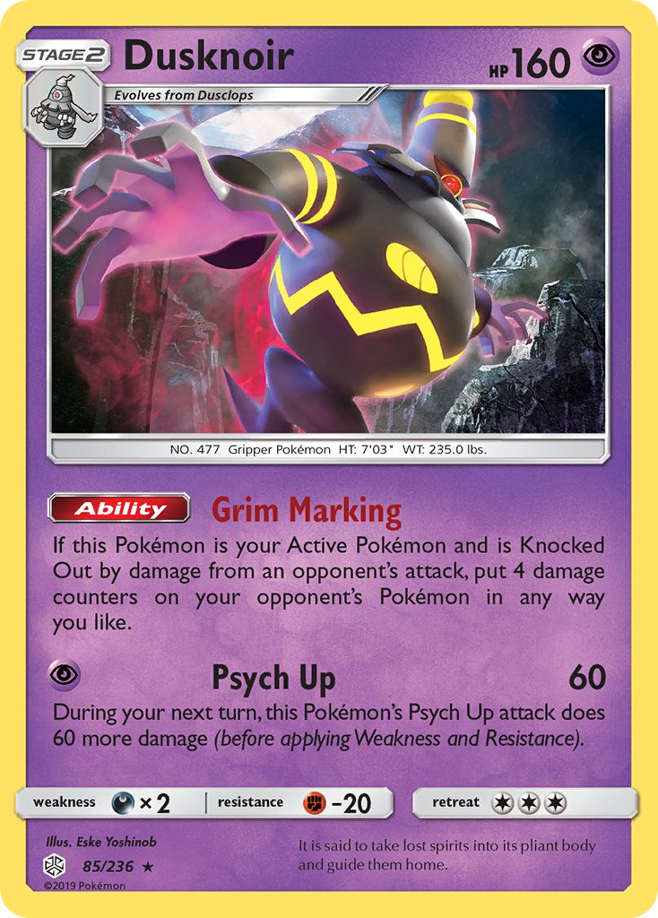 Dusknoir (85/236) (Prerelease Kit Exclusive) [Sun & Moon: Cosmic Eclipse] | Rock City Comics