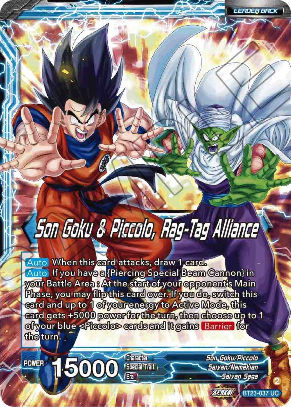 Son Goku // Son Goku & Piccolo, Rag-Tag Alliance (BT23-037) [Perfect Combination] | Rock City Comics