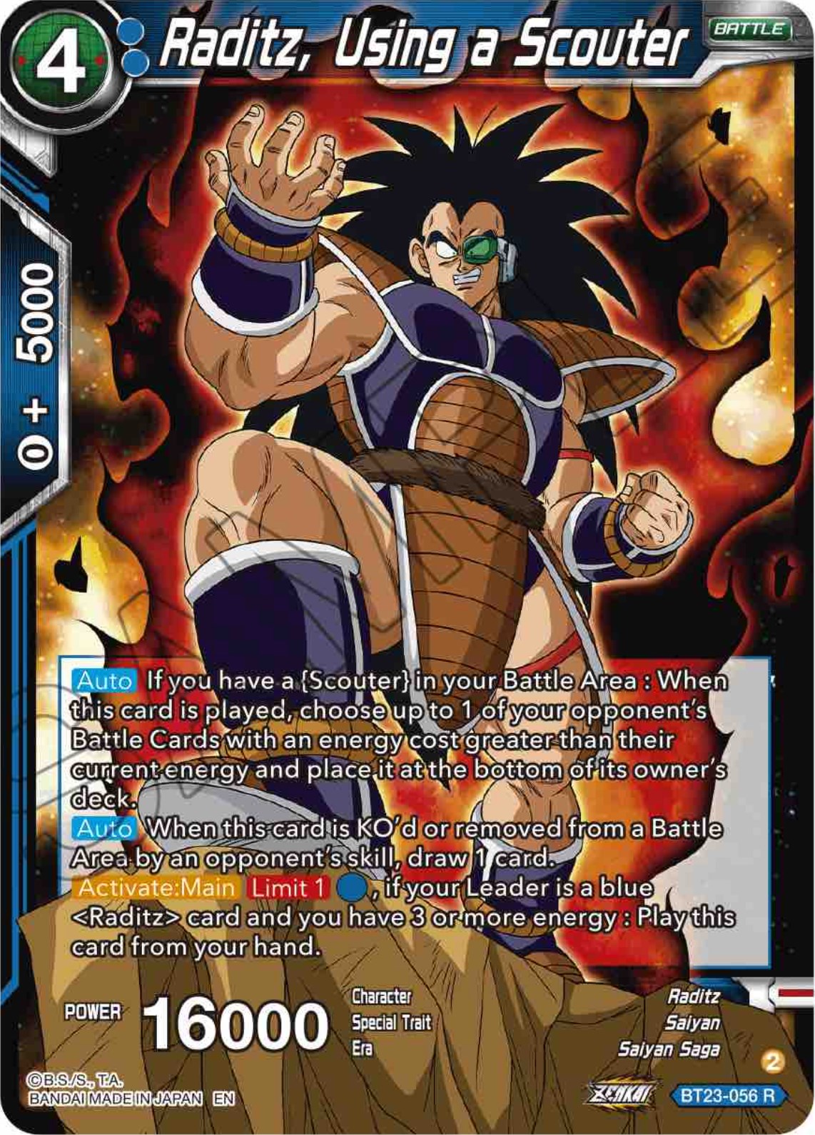 Raditz, Using a Scouter (BT23-056) [Perfect Combination] | Rock City Comics