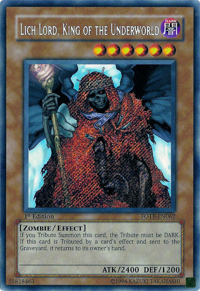 Lich Lord, King of the Underworld [FOTB-EN062] Secret Rare | Rock City Comics