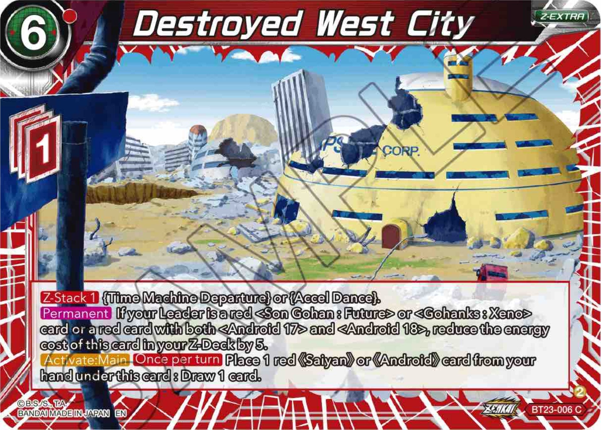 Destroyed West City (BT23-006) [Perfect Combination] | Rock City Comics