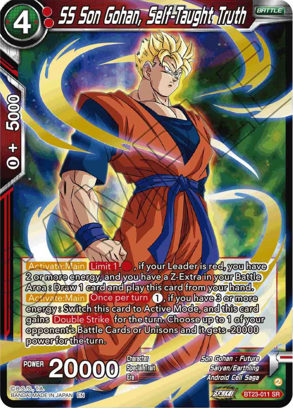 SS Son Gohan, Self-Taught Truth (BT23-011) [Perfect Combination] | Rock City Comics