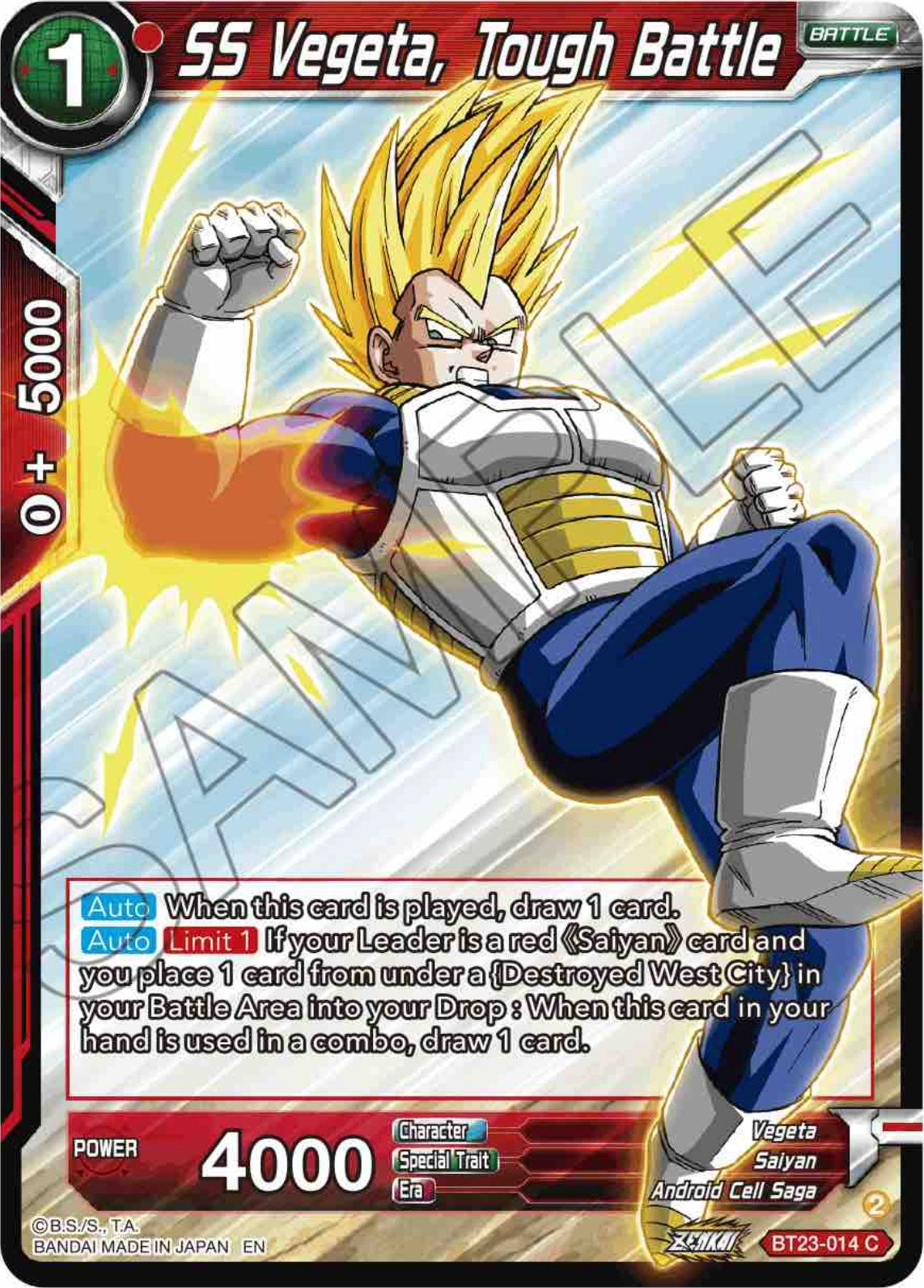 SS Vegeta, Tough Battle (BT23-014) [Perfect Combination] | Rock City Comics