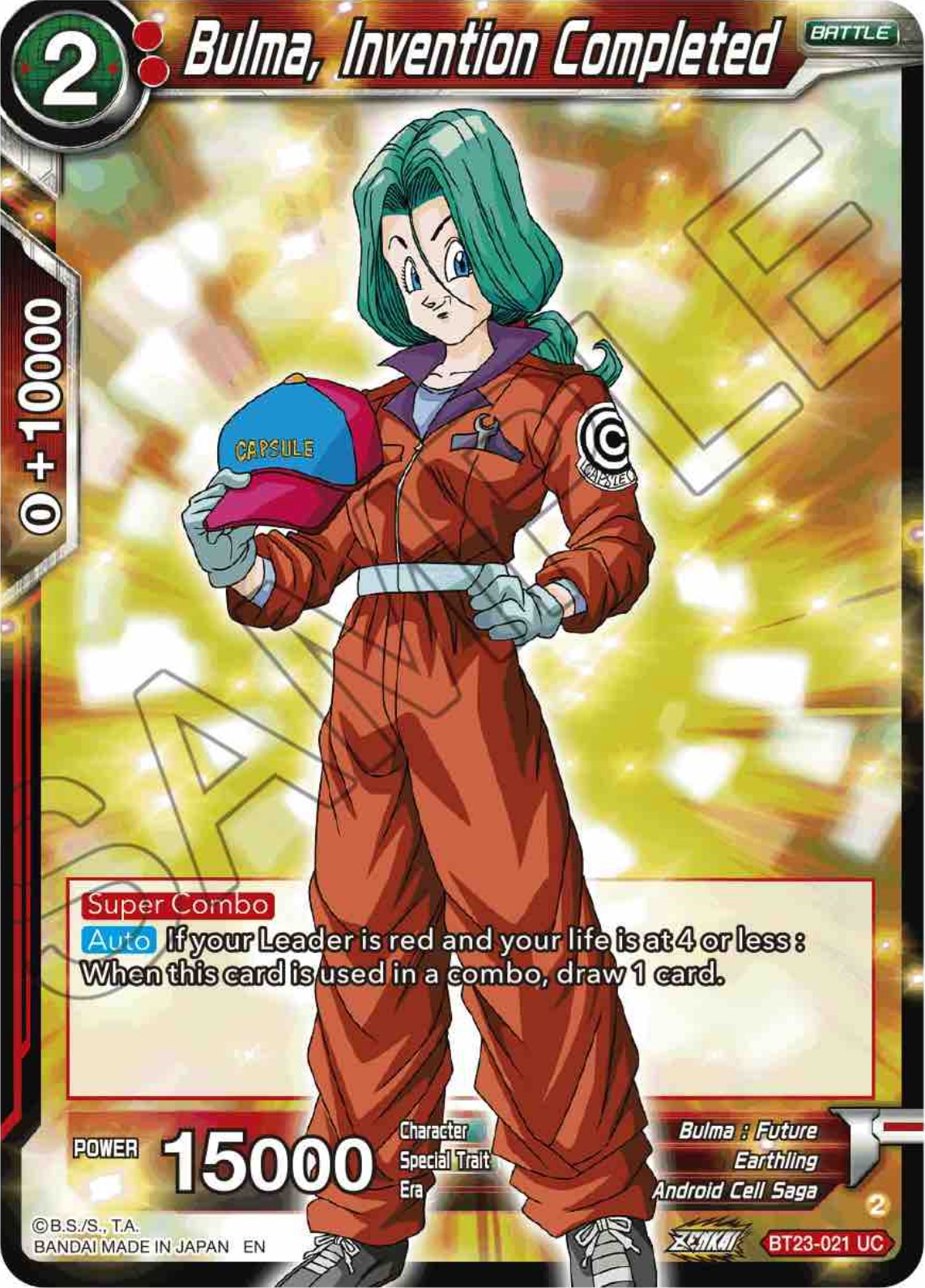 Bulma, Invention Completed (BT23-021) [Perfect Combination] | Rock City Comics