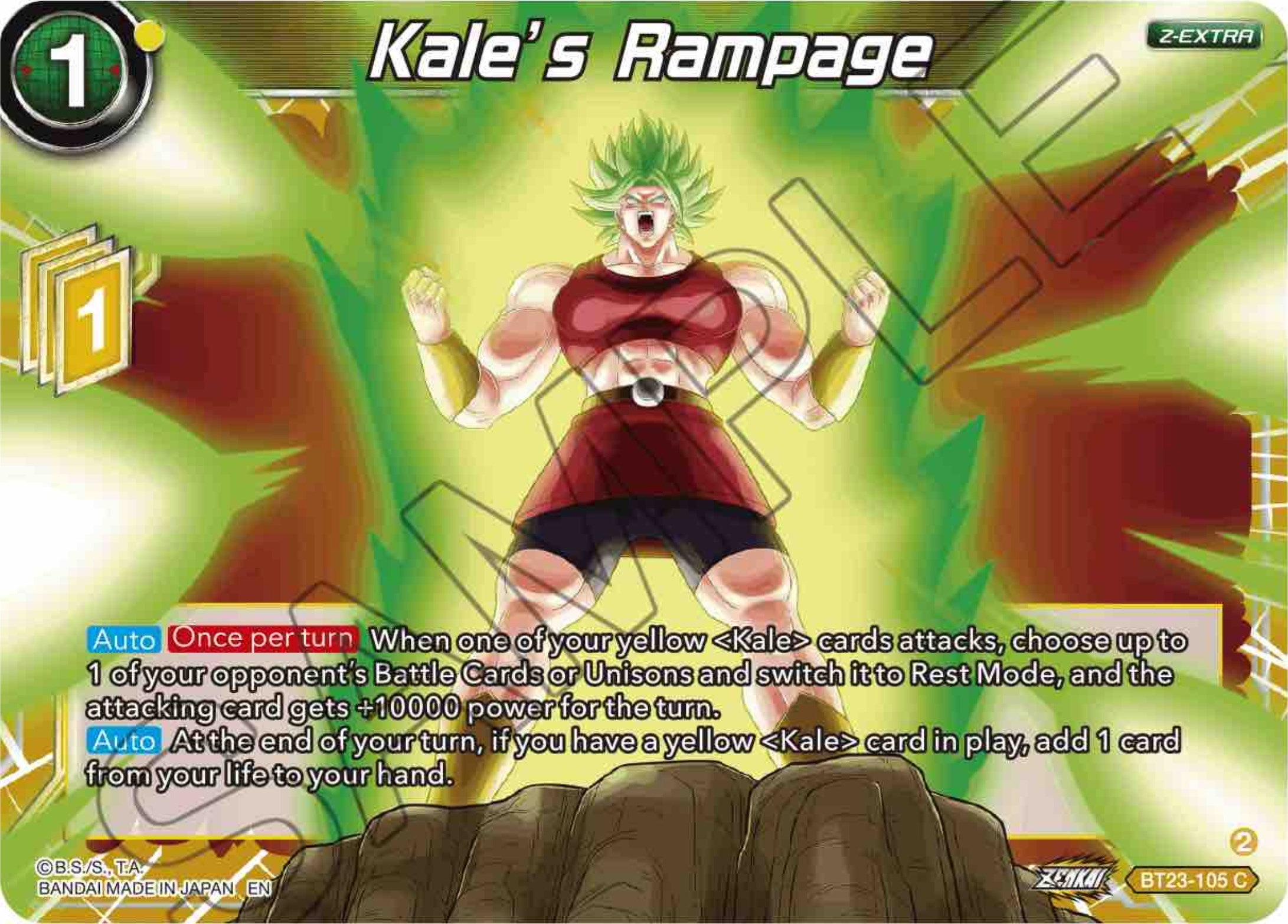 Kale's Rampage (BT23-105) [Perfect Combination] | Rock City Comics