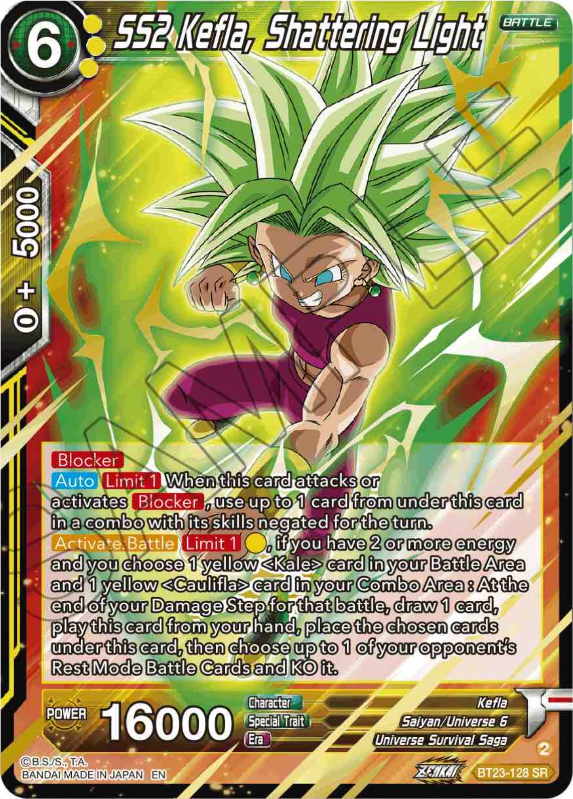 SS2 Kefla, Shattering Light (BT23-128) [Perfect Combination] | Rock City Comics