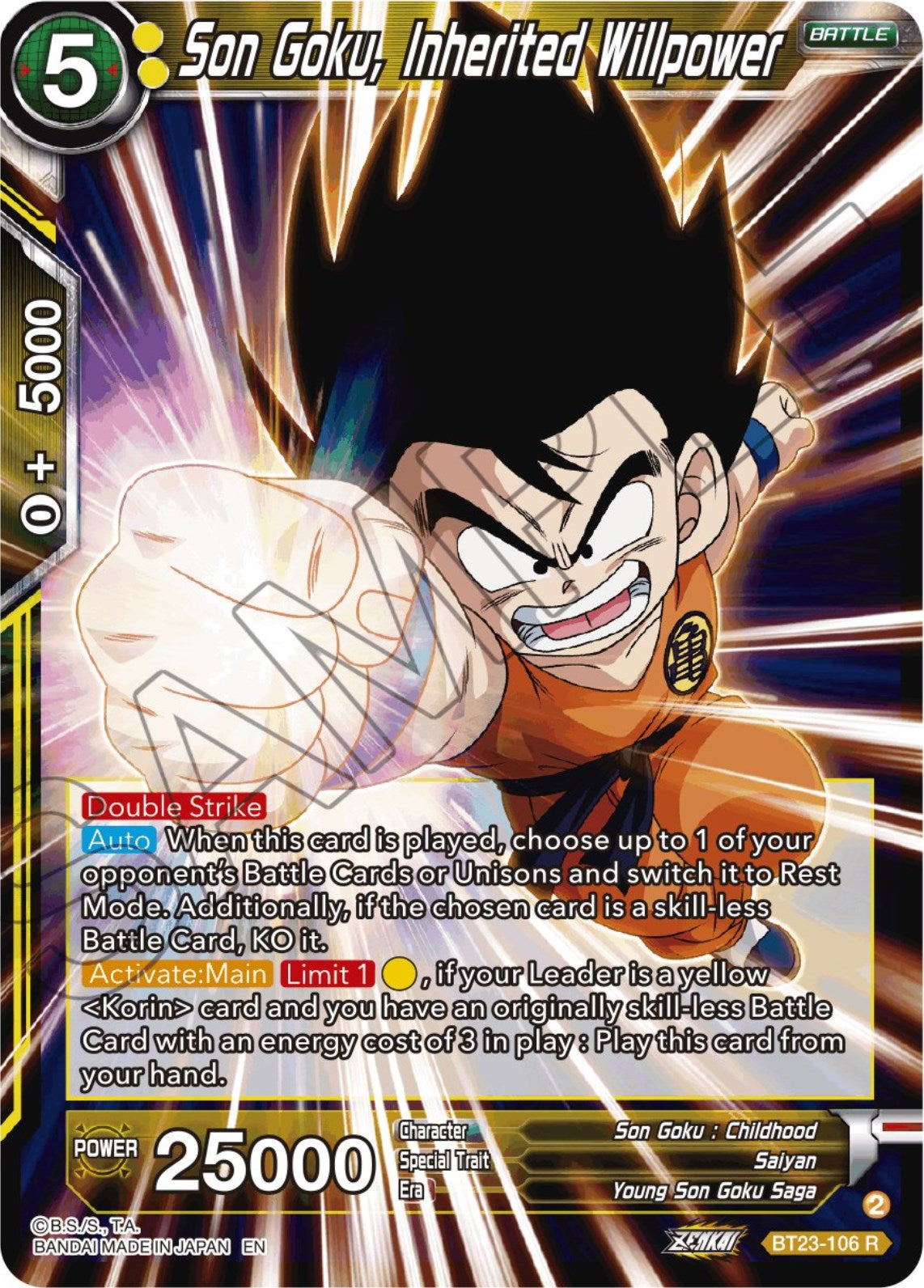 Son Goku, Inherited Willpower (BT23-106) [Perfect Combination] | Rock City Comics