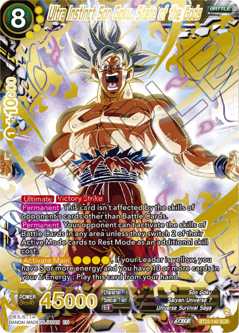 Ultra Instinct Son Goku, State of the Gods (BT23-140) [Perfect Combination] | Rock City Comics