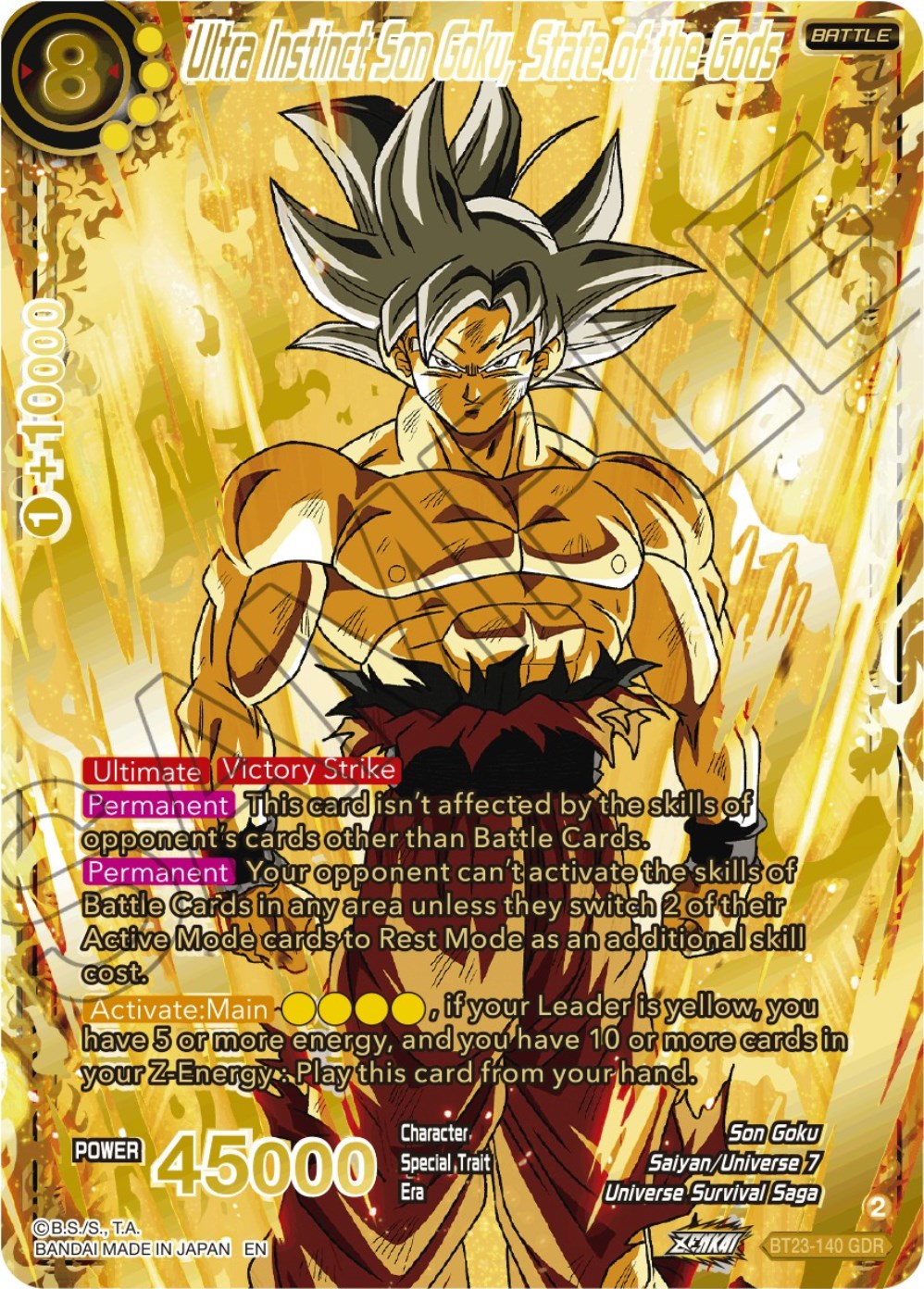 Ultra Instinct Son Goku, State of the Gods (GDR) (BT23-140) [Perfect Combination] | Rock City Comics