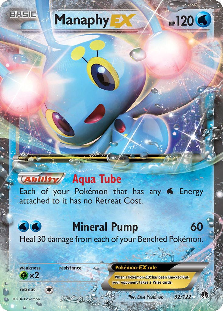 Manaphy EX (32/122) [XY: BREAKpoint] | Rock City Comics
