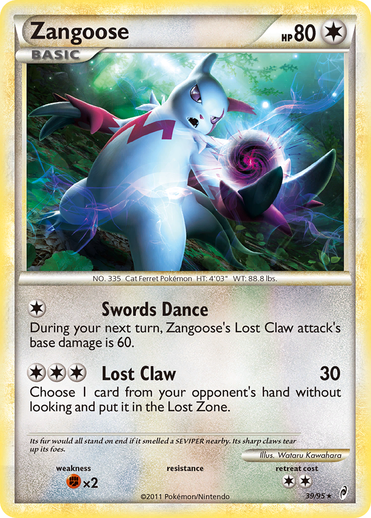 Zangoose (39/95) [HeartGold & SoulSilver: Call of Legends] | Rock City Comics