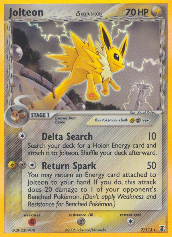 Jolteon (7/113) (Delta Species) [EX: Delta Species] | Rock City Comics