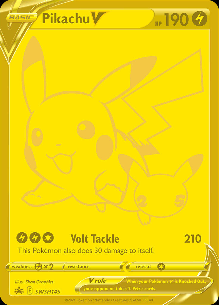 Pikachu V (SWSH145) (Celebrations) [Sword & Shield: Black Star Promos] | Rock City Comics