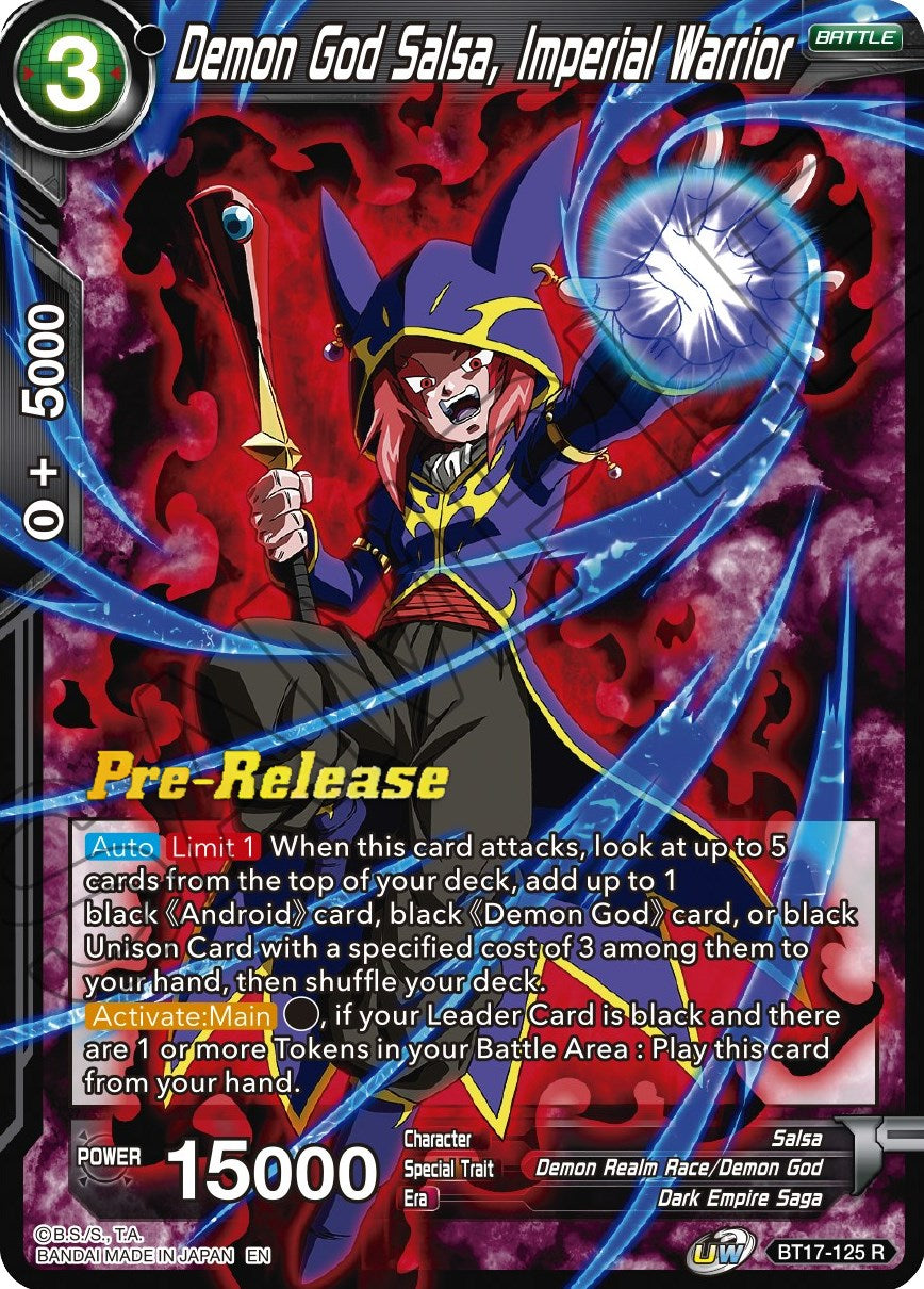 Demon God Salsa, Imperial Warrior (BT17-125) [Ultimate Squad Prerelease Promos] | Rock City Comics