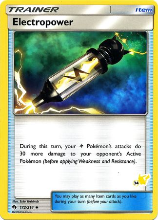 Electropower (172/214) (Pikachu Stamp #34) [Battle Academy 2020] | Rock City Comics