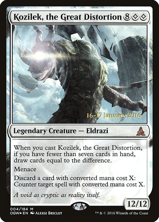 Kozilek, the Great Distortion [Oath of the Gatewatch Prerelease Promos] | Rock City Comics