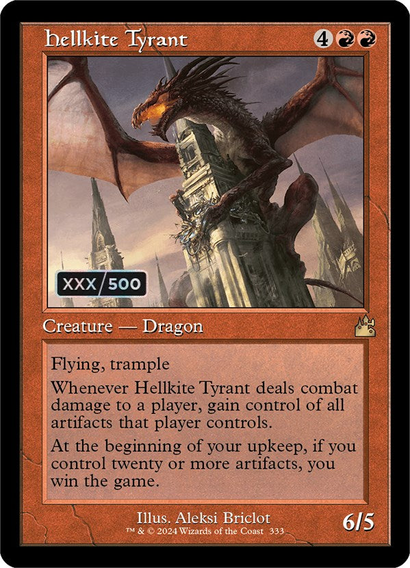 Hellkite Tyrant (Retro) (Serialized) [Ravnica Remastered] | Rock City Comics